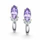 Серебряные серьги АЛЬКОР 02-6180/БТ30-00 с фианитом