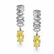 Серебряные серьги АЛЬКОР с бриллианитом 02-6181/0БТ6-00