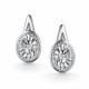 Серебряные серьги АЛЬКОР 02-6183/000Б-00 с бриллиантом
