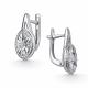 Серебряные серьги АЛЬКОР 02-6183/000Б-00 с бриллиантом