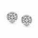 Серебряные серьги АЛЬКОР 02-6187/000Б-00 с бриллиантом