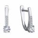 Серьги из белого золота SOKOLOV 0200173-3 с фианитом