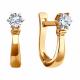 Золотые серьги SOKOLOV 0200208 с фианитом