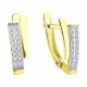 Серьги из лимонного золота SOKOLOV 0200550-2 с фианитом
