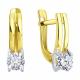 Серьги из лимонного золота SOKOLOV 0200595-2 с фианитом
