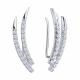 Серьги из белого золота SOKOLOV 0200769-3 с фианитом