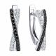 Серьги из белого золота SOKOLOV 0200774-3 с фианитом