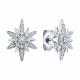 Серьги из белого золота SOKOLOV 0200793-3 с фианитом