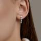Серьги из белого золота SOKOLOV 0200796-3 с фианитом
