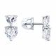 Серьги из белого золота SOKOLOV 0200958-3 с фианитом