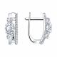 Серьги из белого золота SOKOLOV 0200990-3 с фианитом