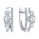 Серьги из белого золота SOKOLOV 0200990-3 с фианитом