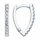 Серьги из белого золота SOKOLOV 0200992-3 с фианитом