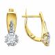 Серьги из лимонного золота SOKOLOV 0200993-2 с фианитом