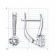 Серьги из белого золота SOKOLOV 0201045-3 с фианитом