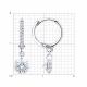 Серьги из белого золота SOKOLOV 0201047-3 с фианитом