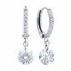 Серьги из белого золота SOKOLOV 0201047-3 с фианитом