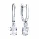 Серьги из белого золота SOKOLOV 0201133-3 с фианитом