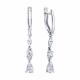 Серьги из белого золота SOKOLOV 0201155-3 с фианитом
