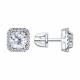 Серьги из белого золота SOKOLOV 0201210-3 с фианитом