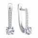 Серьги из белого золота SOKOLOV 029841-3 с фианитом