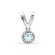 Серебряная подвеска АЛЬКОР 03-0293/00ТБ-00 с топазом и фианитом