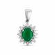 Серебряная подвеска АЛЬКОР 03-1163/00АГ-00 с фианитом и агатом