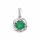 Серебряная подвеска АЛЬКОР 03-1344/00АГ-00 с фианитом и агатом