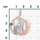 Подвеска из комбинированного золота Platina 03-1948-00-404-1111-03 с фианитом