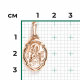 Золотая подвеска Иконка Божией Матери Владимирская Platina 03-2266-00-000-1110
