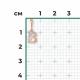 Подвеска-буква В из комбинированного золота Platina с фианитом 03-3119-В-401-1111