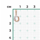 Подвеска-буква О из комбинированного золота Platina с фианитом 03-3119-О-501-1111-38