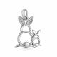 Серебряная подвеска АЛЬКОР 03-3192/00КЦ-00 с фианитом