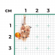 Золотая подвеска Platina 03-3220-00-271-1110-46 с янтарём и эмалью