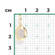 Подвеска-трансформер из комбинированного золота Platina с топазом 03-3320-00-201-1121