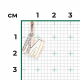 Подвеска-буква М из комбинированного золота Platina с фианитом 03-3418-М-401-1111