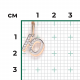 Подвеска-буква Ю из комбинированного золота Platina с фианитом 03-3418-Ю-401-1111