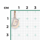 Золотая подвеска-буква D Platina с фианитом 03-3419-D-401-1111