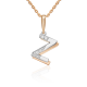 Подвеска-буква из комбинированного золота Z Platina с фианитом 03-3419-Z-401-1111