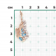 Подвеска из комбинированного золота Platina 03-3503-00-201-1111 с топазом