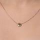 Золотая подвеска Золотые узоры 03-3554 с фианитом и цирконием