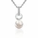 Серебряная подвеска Platina 03-3686-00-302-0200 с фианитом и жемчугом