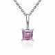 Серебряная подвеска Platina 03-3730-00-209-0200 с фианитом и аметистом