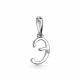 Серебряная подвеска-буква Э АЛЬКОР с бриллиантом 03-3995/000Б-00