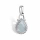 Серебряная подвеска АЛЬКОР 03-4413/0АКВ-00 с аквамарином