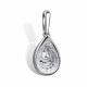 Серебряная подвеска АЛЬКОР 03-4842/00КЦ-00 с фианитом