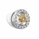 Серебряная подвеска АЛЬКОР 03-5192/001М-00 с фианитом и муассанитом