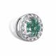 Серебряная подвеска АЛЬКОР 03-5192/002М-00 с фианитом и муассанитом