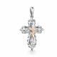 Серебряная подвеска АЛЬКОР 03-5261/000Б-00 с бриллиантом