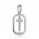 Серебряная подвеска-буква Т АЛЬКОР с фианитом 03-5375/00КЦ-00